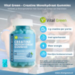 Vital Green Creatine Monohydraat Gummies – 60 stuks | Creatine Gummies voor spiergroei en kracht
