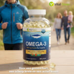 Vital Green omega 3 visolie verpakking 300 capsules supplement